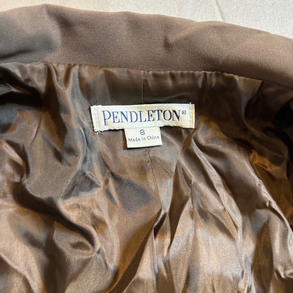 Pendleton Women's Brown/ Olive Green Button Blaze… - image 8